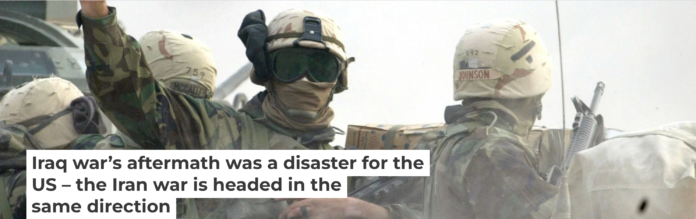 U.S. Marines crossing into Iraq from Kuwait on March 21, 2003. AP Photo/Laurent Rebours